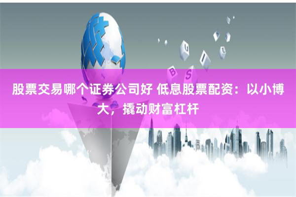 股票交易哪个证券公司好 低息股票配资：以小博大，撬动财富杠杆
